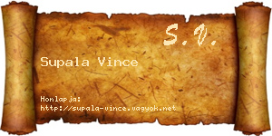 Supala Vince névjegykártya